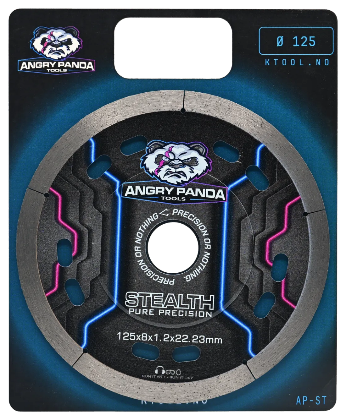 Angry Panda Stealth — Diamantblad for porselen og keramikk forside